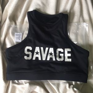 High neck sports bra